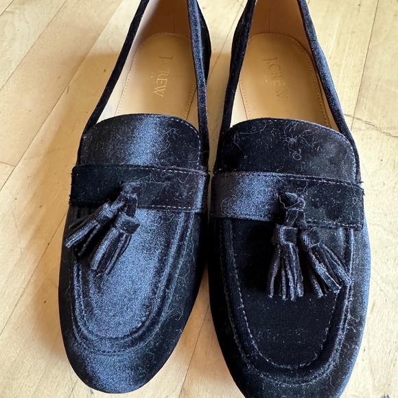J.Crew Marie Black Velvet loafers, 8 - Picture 3 of 6